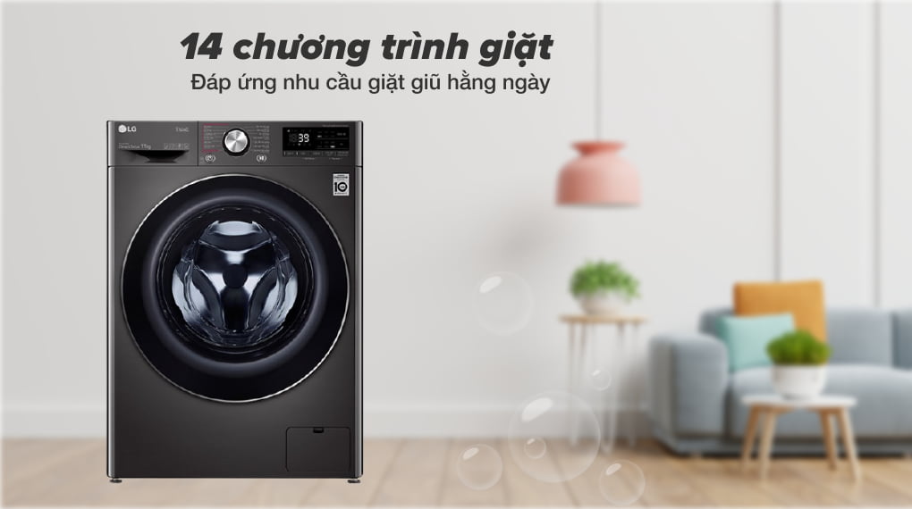 Máy giặt LG Inverter 11 kg FV1411S3B - 14 chương trình giặt