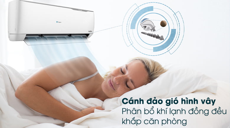 Máy lạnh 2 chiều Casper Inverter 1 HP GH-09TL32 - Cánh đảo gió