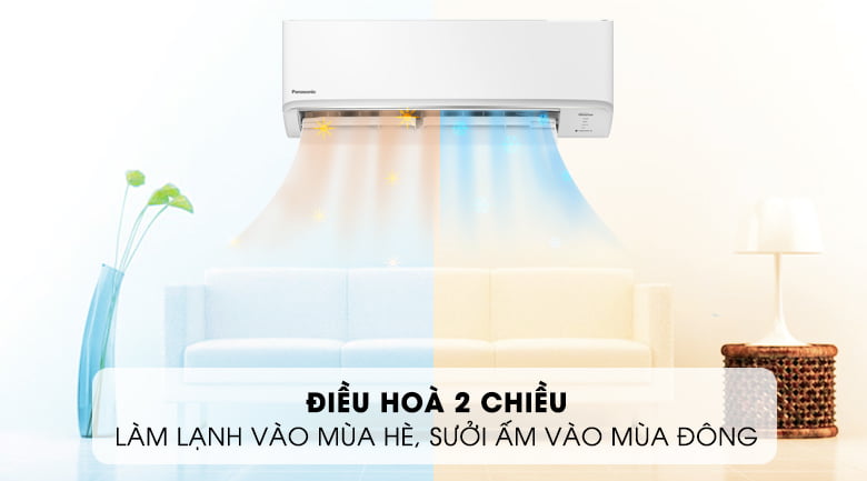 Máy lạnh 2 chiều Panasonic Inverter 1 HP CU/CS-YZ9WKH-8-Có khả năng sưởi ấm vì thuộc dòng máy điều hòa 2 chiều