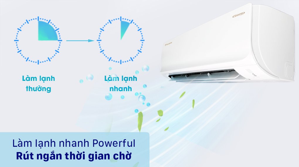 Máy lạnh Daikin FTKA25VMVMV - làm lạnh nhanh